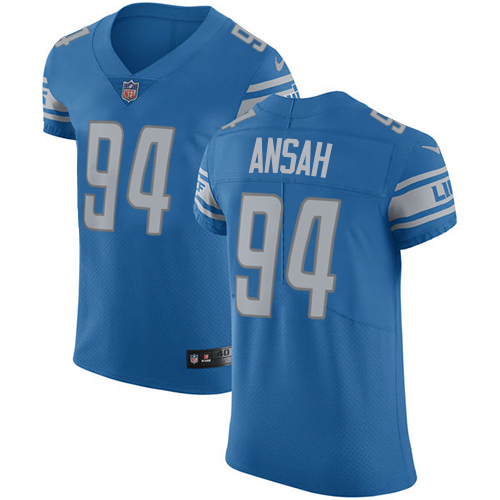 Nike Lions #94 Ziggy Ansah Blue Team Color Men's Stitched NFL Vapor Untouchable Elite Jersey - Click Image to Close